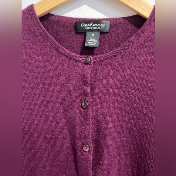 Lord & Taylor Cashmere Cardigan Sweater - Picture 3 of 8